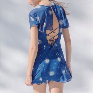 Butterfly flutter chiffon dress